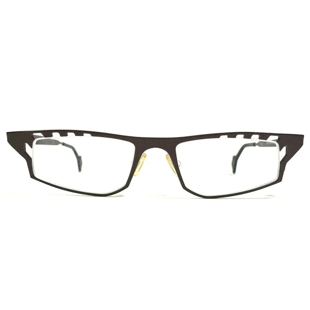 THEO Eyeglasses Frames ambiorix 403 Brown Semi Rim Modernist MCM 48-18-145